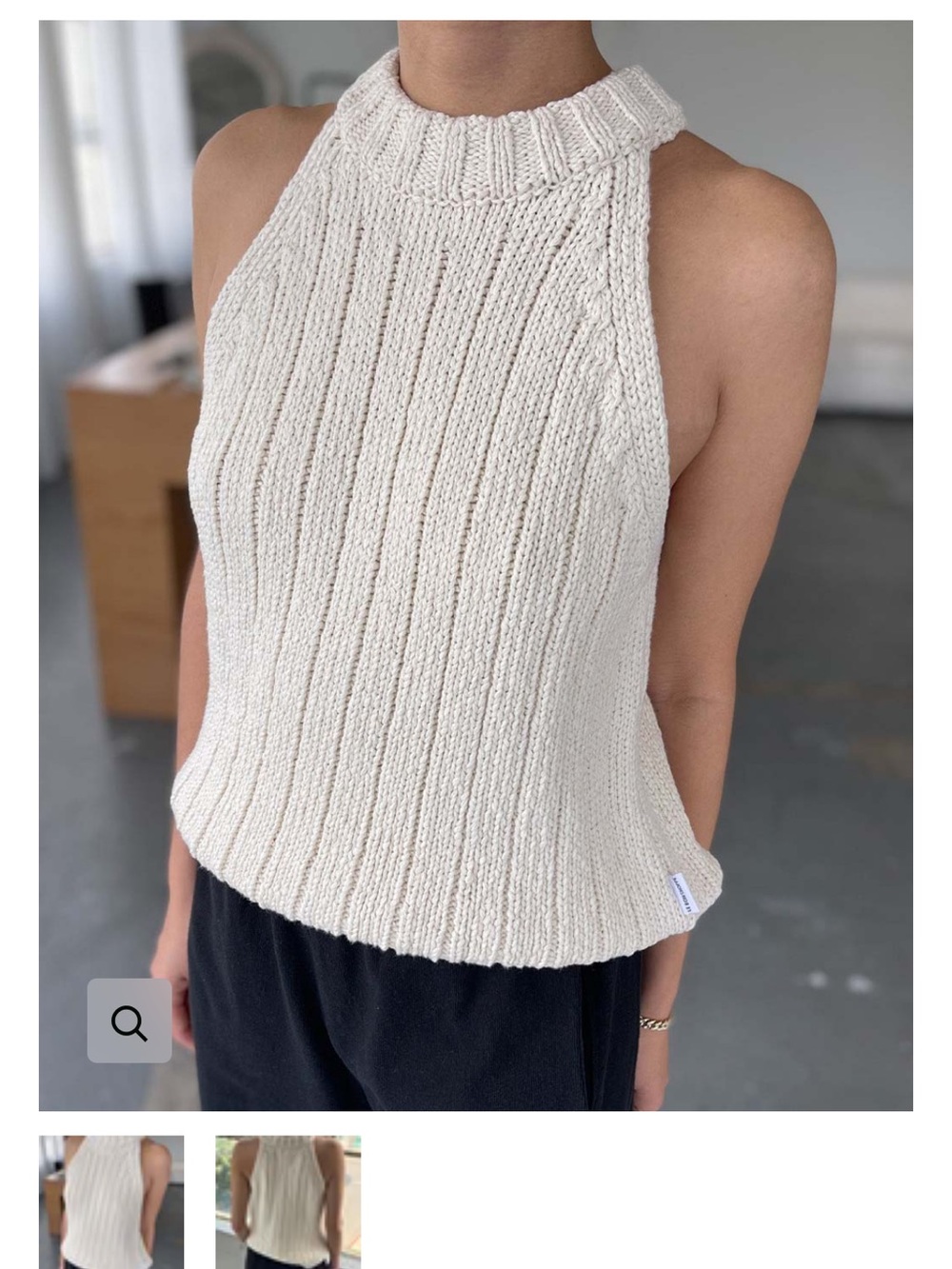 Le Bonne Shop Claire Cotton Sweater Tank - Naturel